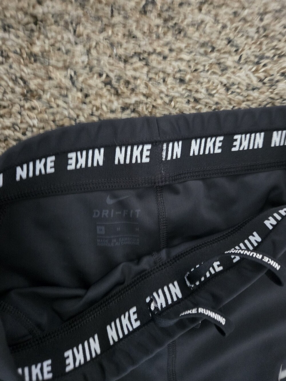 Nike Power Epic Run Women’s Cropped Running Tights Black - Size M - Picture 4 of 5